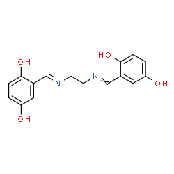 ChemSpider 2D Image | 2-[(E)-({2-[(2,5-Dihydroxybenzylidene)amino]ethyl}imino)methyl]-1,4-benzenediol | C16H16N2O4