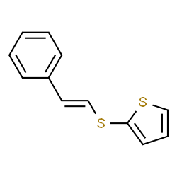 ChemSpider 2D Image | 2-{[(E)-2-Phenylvinyl]sulfanyl}thiophene | C12H10S2