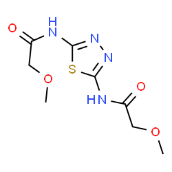 ChemSpider 2D Image | N,N'-1,3,4-Thiadiazole-2,5-diylbis(2-methoxyacetamide) | C8H12N4O4S