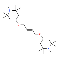 ChemSpider 2D Image | 4,4'-[(2E)-2-Butene-1,4-diylbis(oxy)]bis(1,2,2,6,6-pentamethylpiperidine) | C24H46N2O2