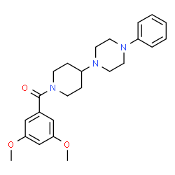 ChemSpider 2D Image | (3,5-Dimethoxyphenyl)[4-(4-phenyl-1-piperazinyl)-1-piperidinyl]methanone | C24H31N3O3