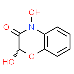 ChemSpider 2D Image | (2S)-2,4-Dihydroxy-2H-1,4-benzoxazin-3(4H)-one | C8H7NO4