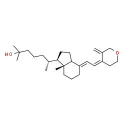 ChemSpider 2D Image | (6R)-2-Methyl-6-{(1R,4E,7aR)-7a-methyl-4-[(2Z)-2-(3-methylenetetrahydro-4H-pyran-4-ylidene)ethylidene]octahydro-1H-inden-1-yl}-2-heptanol | C26H42O2