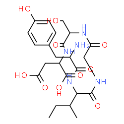 ChemSpider 2D Image | Tyrosylisoleucylglycylserylaspartic acid | C24H35N5O10