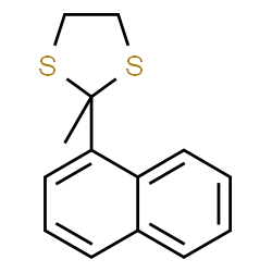 ChemSpider 2D Image | 2-Methyl-2-(1-naphthyl)-1,3-dithiolane | C14H14S2