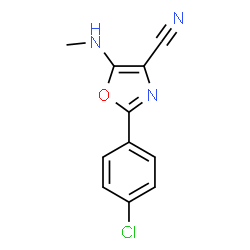 ChemSpider 2D Image | 2-(4-chlorophenyl)-5-(methylamino)-4-oxazolecarbonitrile | C11H8ClN3O