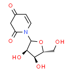 ChemSpider 2D Image | 1-(D-Ribofuranosyl)-2,4(1H,3H)-pyridinedione | C10H13NO6