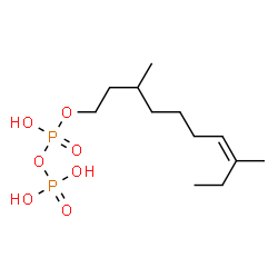 ChemSpider 2D Image | (7Z)-3,8-Dimethyl-7-decen-1-yl trihydrogen diphosphate | C12H26O7P2