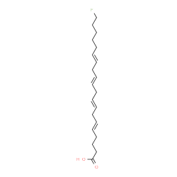 ChemSpider 2D Image | (5E,8E,11E,14E)-20-Fluoro-5,8,11,14-icosatetraenoic acid | C20H31FO2