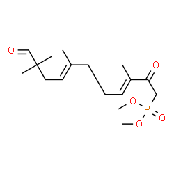 ChemSpider 2D Image | Dimethyl [(3E,7E)-3,7,10,10-tetramethyl-2,11-dioxo-3,7-undecadien-1-yl]phosphonate | C17H29O5P