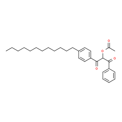 ChemSpider 2D Image | 1-(4-Dodecylphenyl)-1,3-dioxo-3-phenyl-2-propanyl acetate | C29H38O4