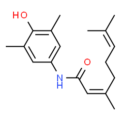 ChemSpider 2D Image | (2Z)-N-(4-Hydroxy-3,5-dimethylphenyl)-3,7-dimethyl-2,6-octadienamide | C18H25NO2