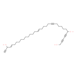 ChemSpider 2D Image | (18E,30E)-18,30-Tetratriacontadiene-2,4,12,33-tetrayne-1,6,32-triol | C34H50O3