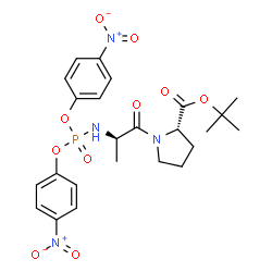 ChemSpider 2D Image | 2-Methyl-2-propanyl N-[bis(4-nitrophenoxy)phosphoryl]-D-alanyl-L-prolinate | C24H29N4O10P