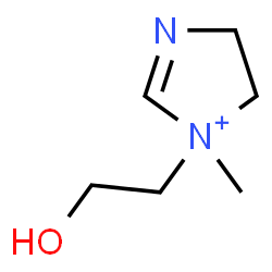 ChemSpider 2D Image | 1-(2-Hydroxyethyl)-1-methyl-4,5-dihydro-1H-imidazol-1-ium | C6H13N2O