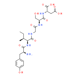 ChemSpider 2D Image | L-Tyrosyl-L-isoleucylglycyl-L-seryl-L-aspartic acid | C24H35N5O10
