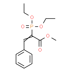 ChemSpider 2D Image | Methyl 2-(diethoxyphosphoryl)-3-phenylacrylate | C14H19O5P