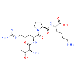 ChemSpider 2D Image | L-Threonyl-N~5~-(diaminomethylene)-L-ornithyl-L-prolyl-L-lysine | C21H40N8O6