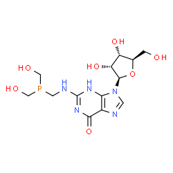 ChemSpider 2D Image | N-{[Bis(hydroxymethyl)phosphino]methyl}guanosine | C13H20N5O7P