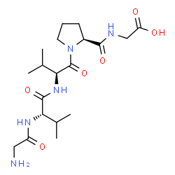 ChemSpider 2D Image | Glycyl-L-valyl-L-valyl-L-prolylglycine | C19H33N5O6