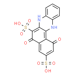 ChemSpider 2D Image | 1,5-Dioxo-1,5,7,12-tetrahydrobenzo[a]phenazine-3,6-disulfonic acid | C16H10N2O8S2
