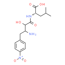 ChemSpider 2D Image | N-[3-Amino-2-hydroxy-4-(4-nitrophenyl)butanoyl]-L-leucine | C16H23N3O6