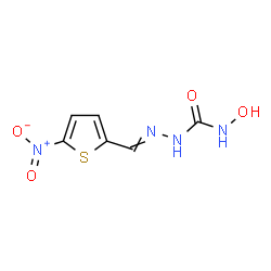 ChemSpider 2D Image | N-Hydroxy-2-[(5-nitro-2-thienyl)methylene]hydrazinecarboxamide | C6H6N4O4S
