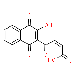 ChemSpider 2D Image | (2Z)-4-(3-Hydroxy-1,4-dioxo-1,4-dihydro-2-naphthalenyl)-4-oxo-2-butenoic acid | C14H8O6