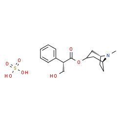 ChemSpider 2D Image | (1R,5S)-8-Methyl-8-azabicyclo[3.2.1]oct-3-yl (2S)-3-hydroxy-2-phenylpropanoate sulfate (1:1) | C17H25NO7S