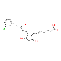 ChemSpider 2D Image | (5E)-7-{(1R,2R,3R,5S)-2-[(3S)-4-(3-Chlorophenoxy)-3-hydroxy-1-buten-1-yl]-3,5-dihydroxycyclopentyl}-5-heptenoic acid | C22H29ClO6