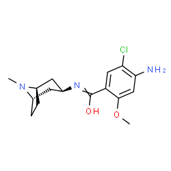 ChemSpider 2D Image | 4-Amino-5-chloro-2-methoxy-N-[(3-exo)-8-methyl-8-azabicyclo[3.2.1]oct-3-yl]benzenecarboximidic acid | C16H22ClN3O2