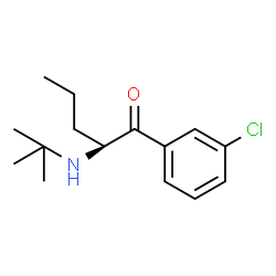 ChemSpider 2D Image | (2S)-1-(3-Chlorophenyl)-2-[(2-methyl-2-propanyl)amino]-1-pentanone | C15H22ClNO