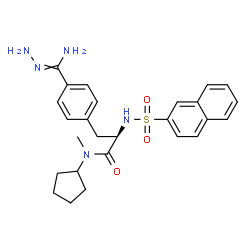 ChemSpider 2D Image | 4-[Amino(hydrazono)methyl]-N-cyclopentyl-N-methyl-Nalpha-(2-naphthylsulfonyl)-D-phenylalaninamide | C26H31N5O3S