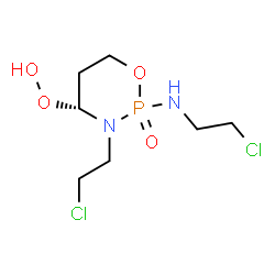 ChemSpider 2D Image | (4R)-3-(2-Chloroethyl)-2-[(2-chloroethyl)amino]-2-oxido-1,3,2-oxazaphosphinan-4-yl hydroperoxide | C7H15Cl2N2O4P