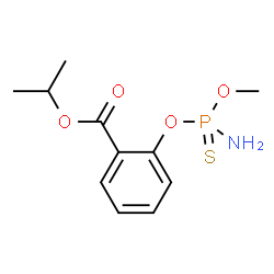 ChemSpider 2D Image | Isopropyl-2-{[amino(methoxy)phosphorothioyl]oxy}benzoat | C11H16NO4PS