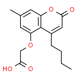 ChemSpider 2D Image | [(4-Butyl-7-methyl-2-oxo-2H-chromen-5-yl)oxy]acetic acid | C16H18O5