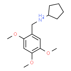 ChemSpider 2D Image | N-(2,4,5-Trimethoxybenzyl)cyclopentanaminium | C15H24NO3