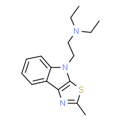 ChemSpider 2D Image | (Diethyl)[2-(2-methylthiazolo[5,4-b]indol-4-yl)ethyl]amine | C16H21N3S