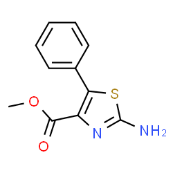 ChemSpider 2D Image | Methyl 2-amino-5-phenyl-1,3-thiazole-4-carboxylate | C11H10N2O2S