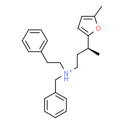 ChemSpider 2D Image | (3S)-N-Benzyl-3-(5-methyl-2-furyl)-N-(2-phenylethyl)-1-butanaminium | C24H30NO