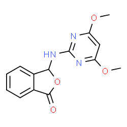 ChemSpider 2D Image | 3-[(4,6-Dimethoxy-2-pyrimidinyl)amino]-2-benzofuran-1(3H)-one | C14H13N3O4