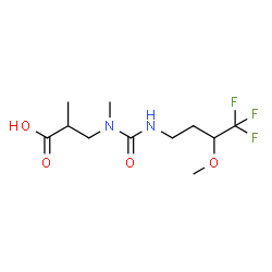 ChemSpider 2D Image | 2-Methyl-3-{methyl[(4,4,4-trifluoro-3-methoxybutyl)carbamoyl]amino}propanoic acid | C11H19F3N2O4