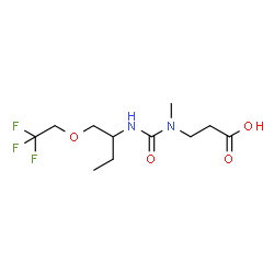 ChemSpider 2D Image | N-Methyl-N-{[1-(2,2,2-trifluoroethoxy)-2-butanyl]carbamoyl}-beta-alanine | C11H19F3N2O4