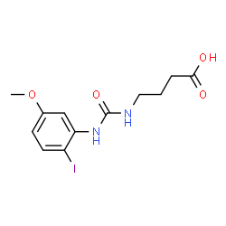 ChemSpider 2D Image | 4-{[(2-Iodo-5-methoxyphenyl)carbamoyl]amino}butanoic acid | C12H15IN2O4