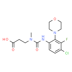 ChemSpider 2D Image | N-{[4-Chloro-3-fluoro-2-(4-morpholinyl)phenyl]carbamoyl}-N-methyl-beta-alanine | C15H19ClFN3O4