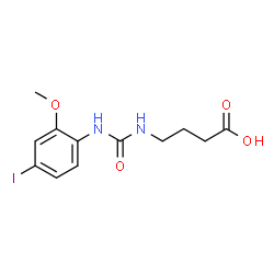 ChemSpider 2D Image | 4-{[(4-Iodo-2-methoxyphenyl)carbamoyl]amino}butanoic acid | C12H15IN2O4