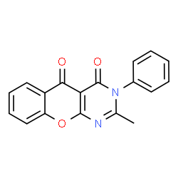 ChemSpider 2D Image | 2-Methyl-3-phenyl-4H-chromeno[2,3-d]pyrimidine-4,5(3H)-dione | C18H12N2O3