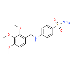 ChemSpider 2D Image | 4-[(2,3,4-Trimethoxybenzyl)amino]benzenesulfonamide | C16H20N2O5S