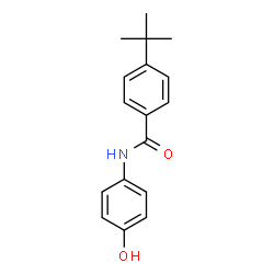 ChemSpider 2D Image | 4-(1,1-Dimethylethyl)-N-(4-hydroxyphenyl)benzamide | C17H19NO2
