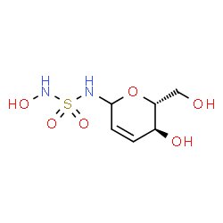ChemSpider 2D Image | 2,3-Dideoxy-N-(hydroxysulfamoyl)-D-erythro-hex-2-enopyranosylamine | C6H12N2O6S